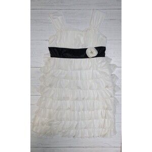 White Sequin Hearts Dress (Size 14 Girls)